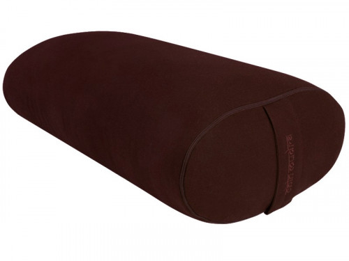 Bolster de yoga Ovale KAPOK 100 % coton Bio 60cm x 15cm x 30cm Chocolat