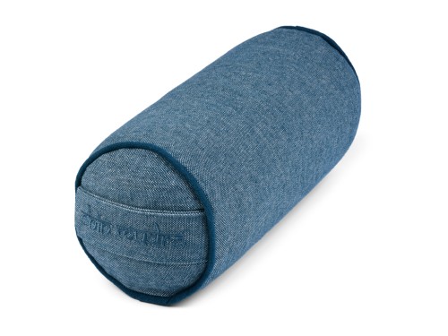Bolster Mini Cylindrique en Chambray de coton biologique - Épeautre Bleu chambray