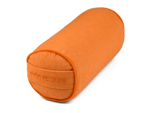 Bolster Mini Cylindrique en Chambray de coton biologique - Épeautre Safran chambray