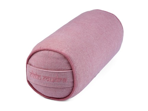 Bolster Mini cylindrique en Chambray de coton biologique - Épeautre Bordeaux chambray