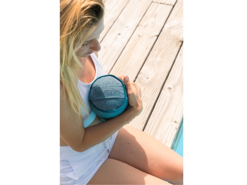 Article de Yoga Bolster Mini Cylindrique en Chambray de coton biologique - Épeautre Bleu chambray