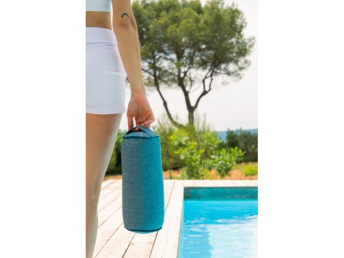 Article de Yoga Bolster Mini Cylindrique en Chambray de coton biologique - Épeautre Bleu chambray