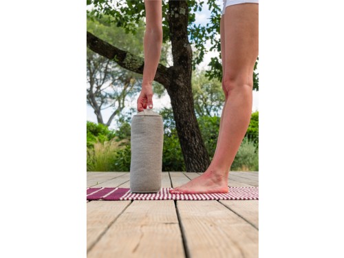 Bolster Mini Cylindrique en Chanvre biologique Chanvre naturel