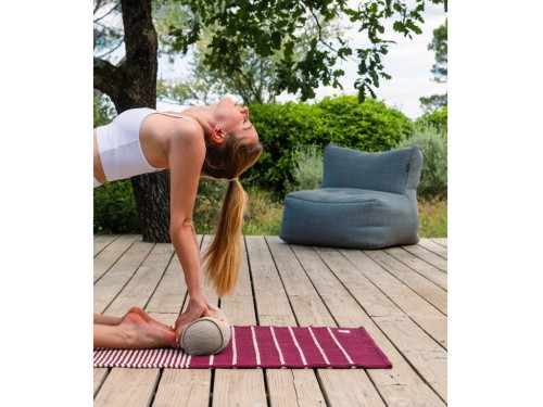 Article de Yoga Bolster Mini Cylindrique en Chanvre biologique Chanvre naturel