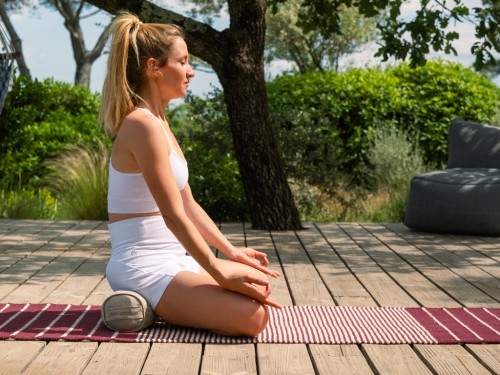 Article de Yoga Bolster Mini Cylindrique en Chanvre biologique Chanvre naturel