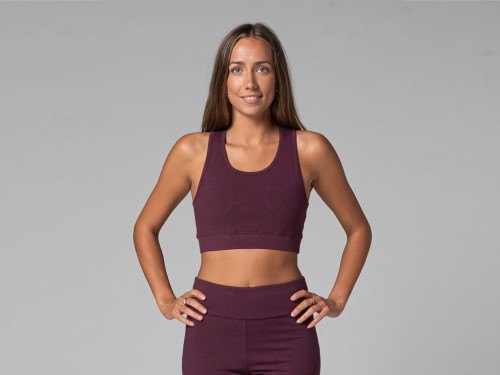 Brassière de yoga Sport - Bio Prune