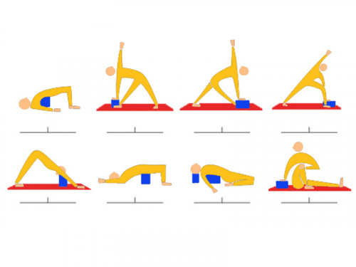 Article de Yoga Brique de yoga Eva - 23 x 15 x 7.6 cm Jaune Safran