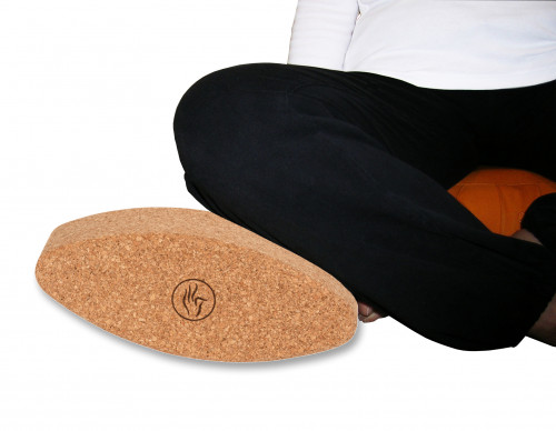 Article de Yoga Brique de yoga liège ovale Egg 30.5cm x 12cm x 7.5cm