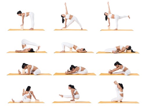 Article de Yoga Briques liège Extra - 23cm x 12cm x 6.5cm Lot de 12