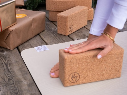Article de Yoga Briques liège Extra - 23cm x 12cm x 6.5cm Lot de 12