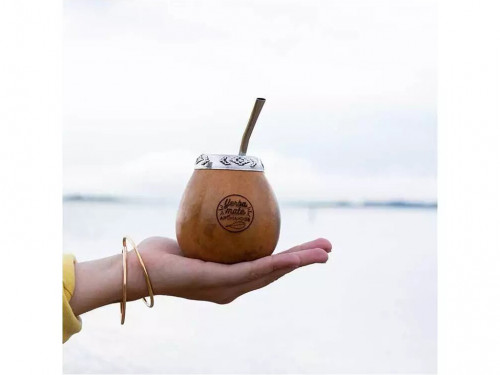 Article de Yoga Calebasse et bombilla pour maté 200 ml