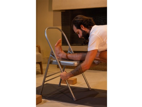 Article de Yoga Chaise de Yoga 1 Barre Haute Grise Lot de 8