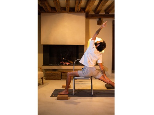 Article de Yoga Chaise de Yoga 1 Barre Haute Prune Lot de 12