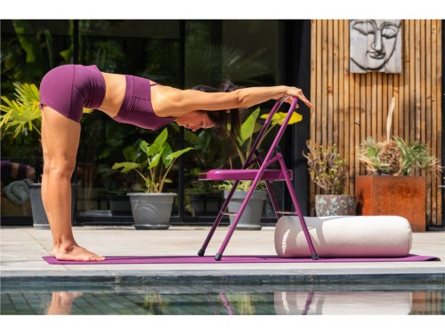 Article de Yoga Chaise de Yoga 2 barres Haute Grise Lot de 12