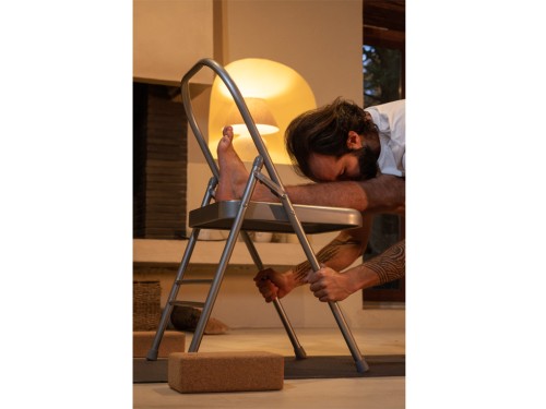 Article de Yoga Chaise de Yoga Standard 1 Barre Grise Lot de 4