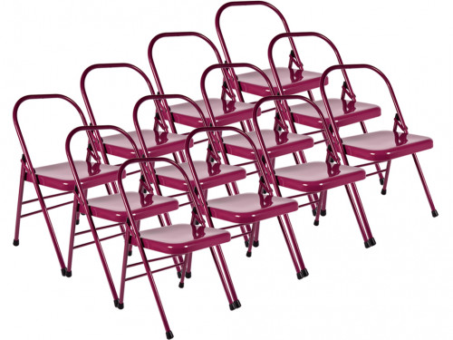Chaise de Yoga Standard 1 Barre Prune Lot de 12