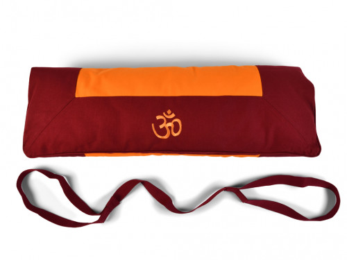 Article de Yoga Coffret Tapis de Méditation Complet Bordeaux/Safran