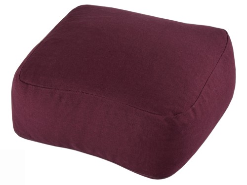 Coussin de méditation Carré Bio Prune