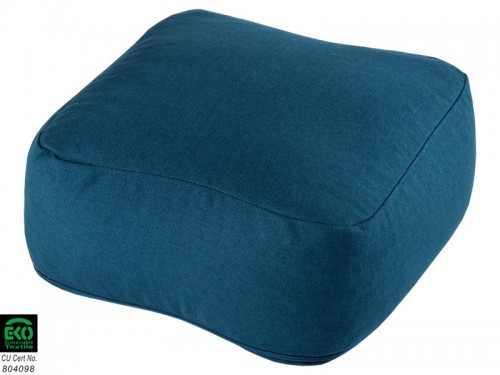 Coussin de méditation Carré Bio Bleu