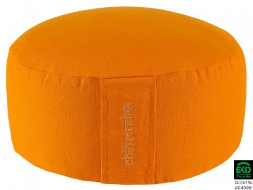 Coussin de méditation Lotus 100% coton Bio Orange Safran