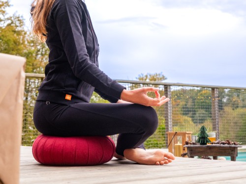 Article de Yoga Coussin de Méditation Moon 100% coton Bio Bordeaux