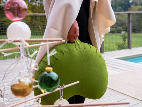 Article de Yoga Cuscino da meditazione lunare 100% cotone biologico Verde