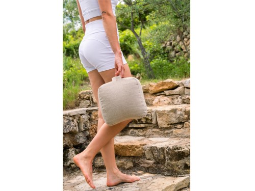 Article de Yoga Coussin de voyage carré en Chanvre naturel Bio Chanvre naturel