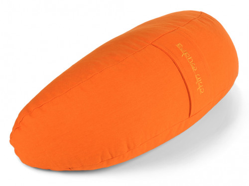 Coussin Fuzen (demi-lune) 100% coton Bio Orange Safran