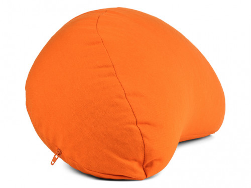 Article de Yoga Coussin Fuzen (demi-lune) 100% coton Bio Orange Safran