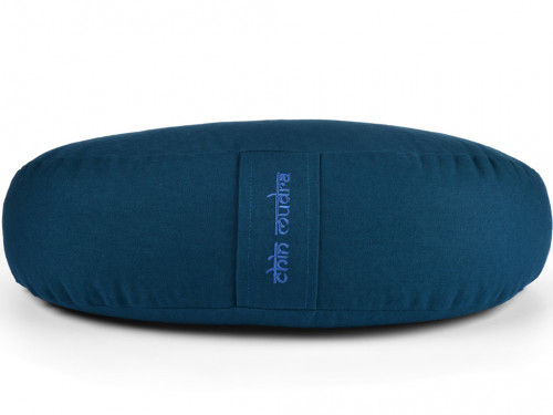 Article de Yoga Coussin Fuzen (demi-lune) 100% coton Bio Bleu