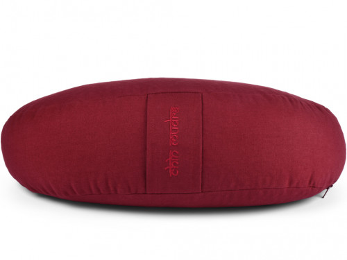 Article de Yoga Fuzen Kissen (Halbmond) 100 % Bio-Baumwolle Bordeaux