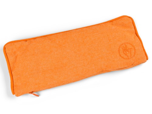 Coussinet pour les Yeux coton Chambray et Lin Bio - Orange safran Coton Chambray Orange