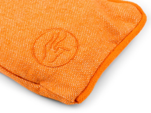 Coussinet pour les Yeux coton Chambray et Lin Bio - Orange safran Coton Chambray Orange
