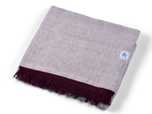 Couverture de méditation Chambray en Coton Bio - Prune Coton Chambray Prune
