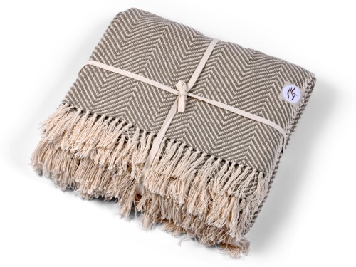 Couverture de méditation Chevron en Coton Bio Coton Bio motif chevron