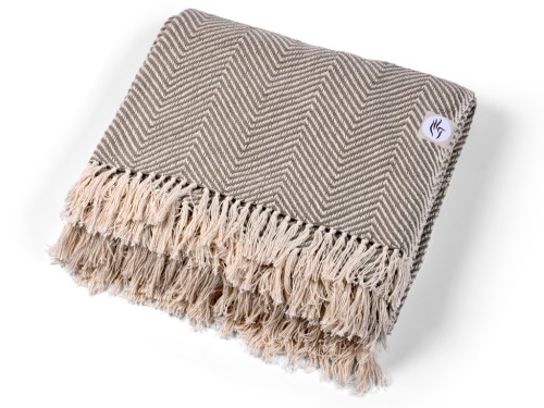 Couverture de méditation Chevron en Coton Bio Coton Bio motif chevron