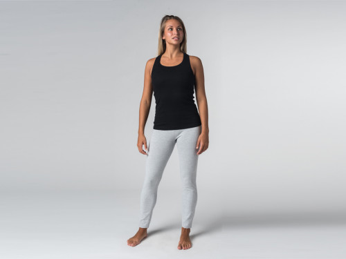 Article de Yoga Débardeur de yoga femmes - Coton bio Noir - Fin de Serie