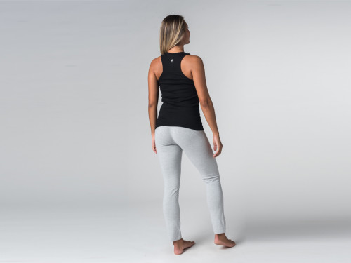Article de Yoga Débardeur de yoga femmes - Coton bio Noir - Fin de Serie