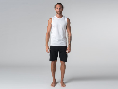 Article de Yoga Débardeur de yoga hommes - Coton bio Blanc - Fin de Serie