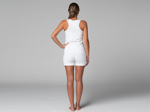 Article de Yoga Débardeur Femme Slim 100% Bio Blanc