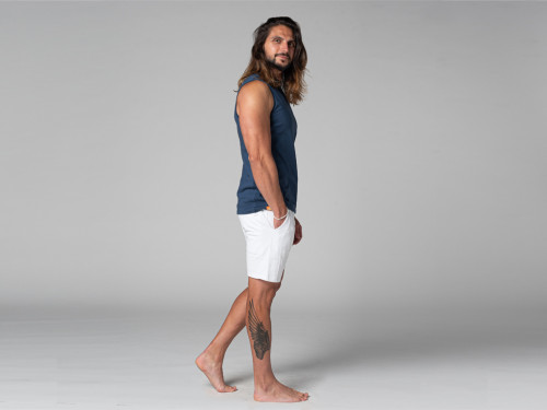 Article de Yoga Débardeur Homme 100% Bio Bleu