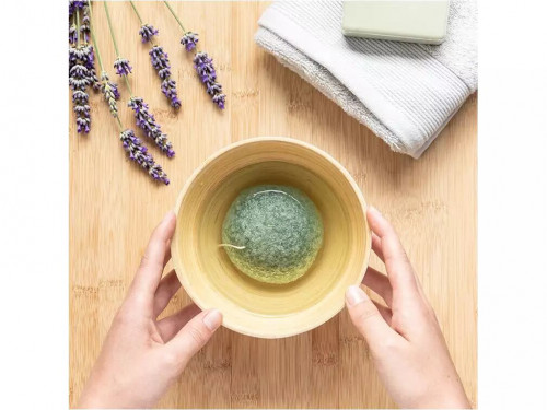 Article de Yoga Eponge de Konjac Argile verte et Thé vert