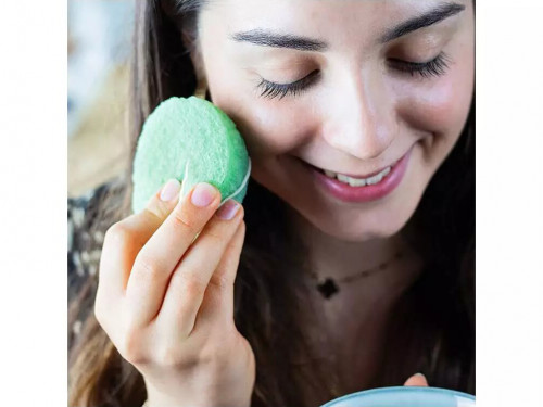 Article de Yoga Eponge de Konjac Argile verte et Thé vert