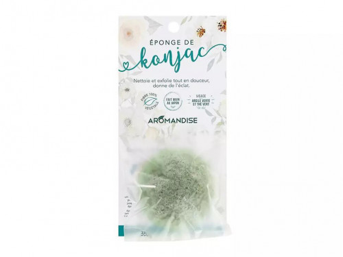Article de Yoga Eponge de Konjac Argile verte et Thé vert