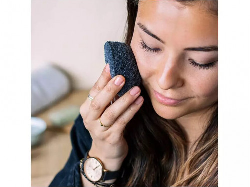 Article de Yoga Eponge de Konjac Charbon Bincho