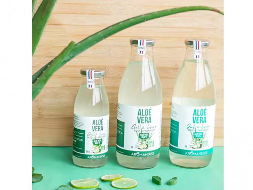 Article de Yoga Gel à boire Aloé Véra et Citron Vert 1L