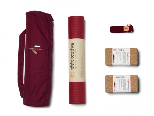 Article de Yoga Kit Extra Mat 4.5mm de couleur Bordeaux