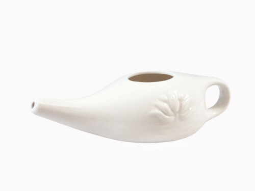 Article de Yoga Kit Lota Jala Neti complet Porcelaine Blanc 250 ml
