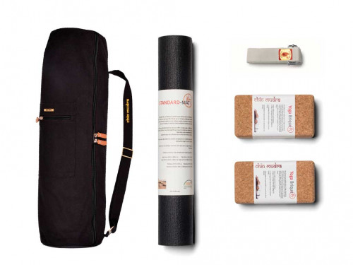 Article de Yoga Kit Standard Mat 4.5mm Couleur Noir