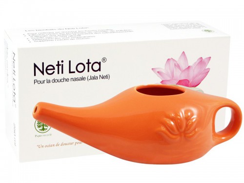 Article de Yoga Lota en porcelaine émaillée 250ml Orange Safran